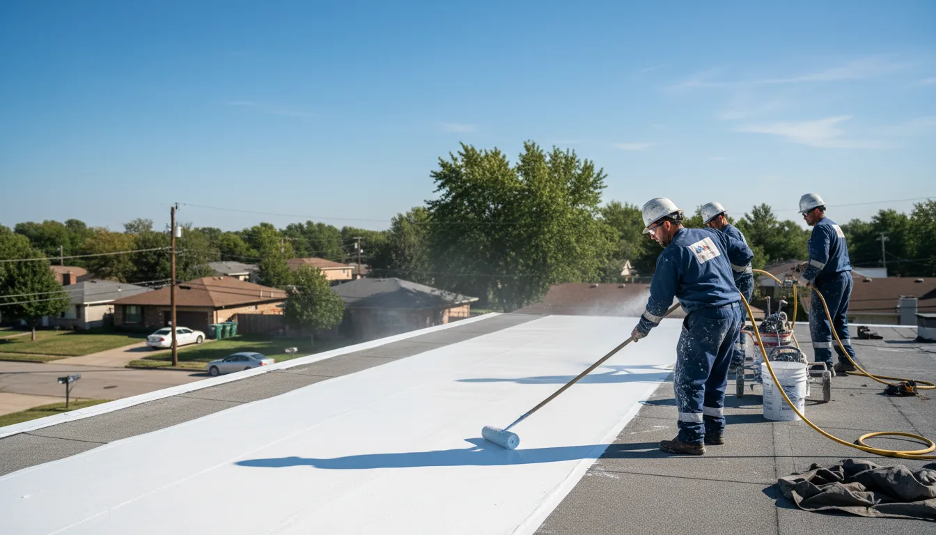 Commercial roof coating in Oakland, AR near me